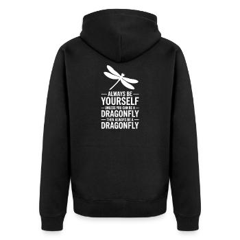 Dictons de libellules Libellules Cadeau des Libellules Drôles - Veste à capuche bio Premium Unisexe - noir - Dos - Nico (187cm)