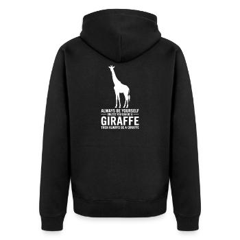 Dynastiques de girafe Girafe Drôle de cadeau de girafe - Veste à capuche bio Premium Unisexe - noir - Dos - Nico (187cm)