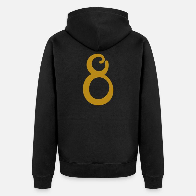 8 - Veste à capuche bio Premium Unisexe - noir