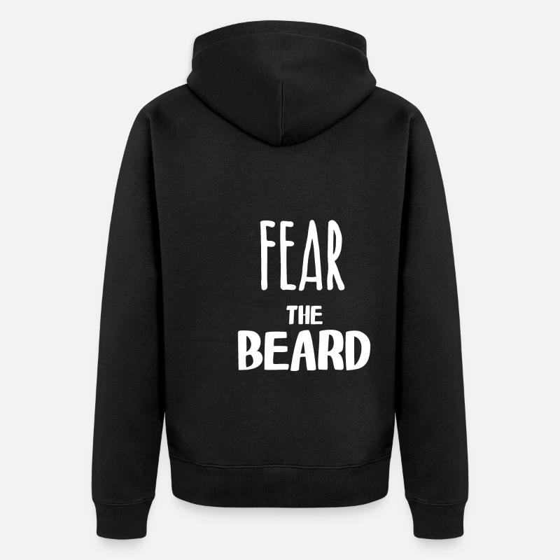 Peur de la barbe - Veste à capuche bio Premium Unisexe - noir