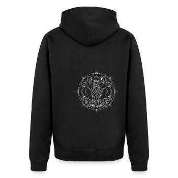 Yoga Mandala - Veste à capuche bio Premium Unisexe - noir - Dos - Nico (187cm)
