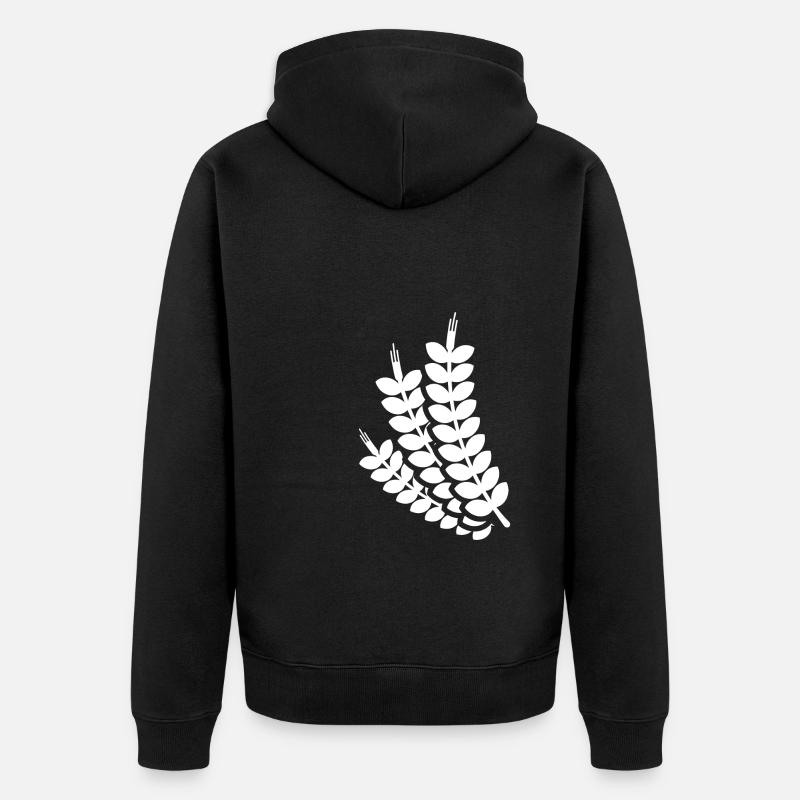 Épi de blé - Veste à capuche bio Premium Unisexe - noir