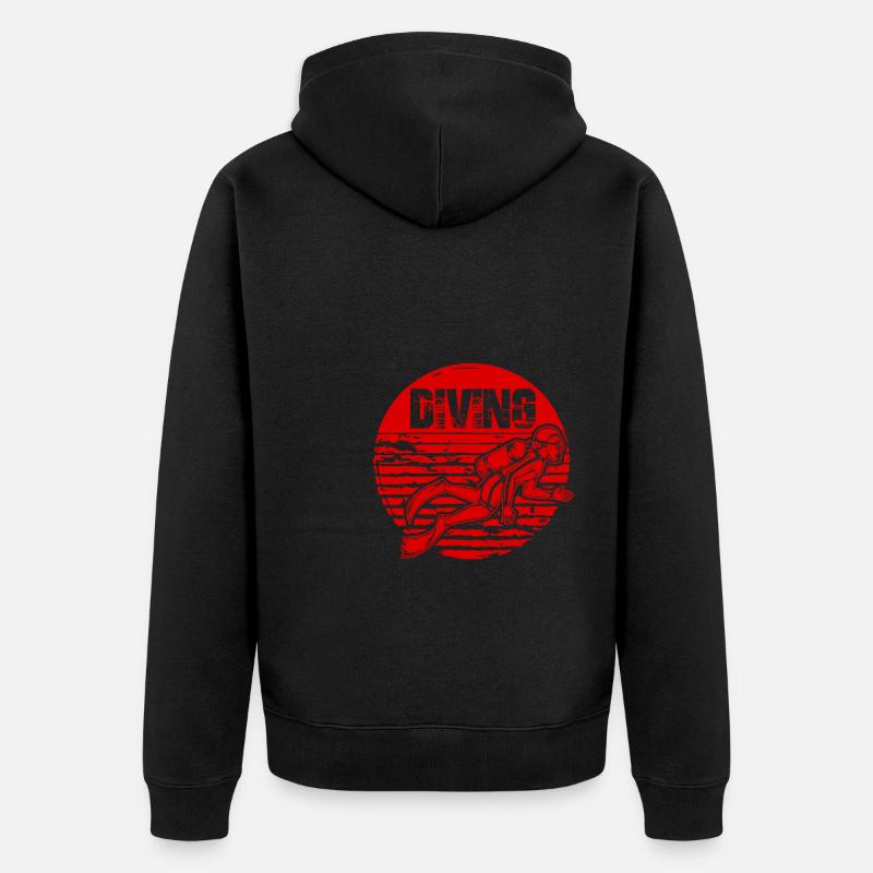 Plonger - Veste à capuche bio Premium Unisexe - noir
