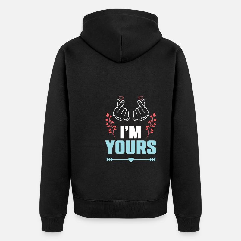 Je vous appartiens couples - Veste à capuche bio Premium Unisexe - noir