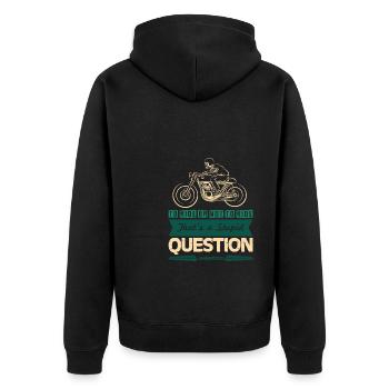 Moto Cool Dicton - Veste à capuche bio Premium Unisexe - noir - Dos - Nico (187cm)