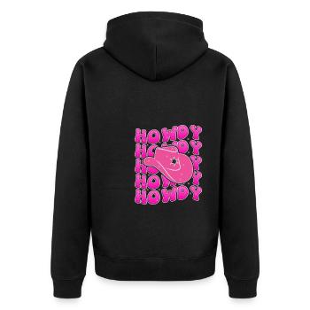 Groovy Howdy Rodeo Pays de l’Ouest Sud - Veste à capuche bio Premium Unisexe - noir - Dos - Nico (187cm)