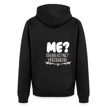 Mama Muttertag Geschenkidee Schwanger - Unisex Premium Bio Zip Hoodie - Schwarz - Hinten - Nico (187cm)