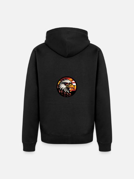 Eagle Comic Cool Summer - Unisex Premium Organic Zip Hoodie - black