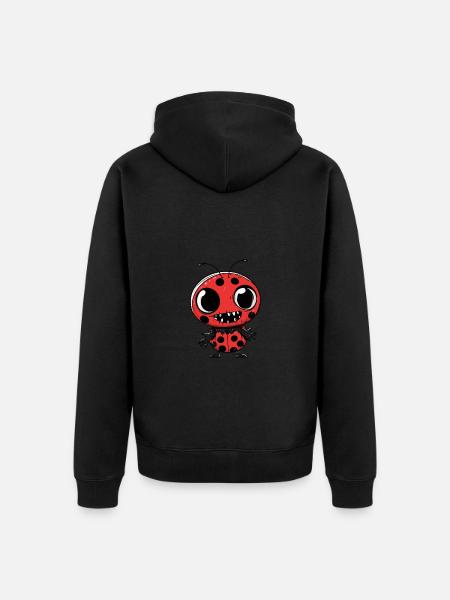 Ladybug Halloween Funny Zombie - Unisex Premium Organic Zip Hoodie - black