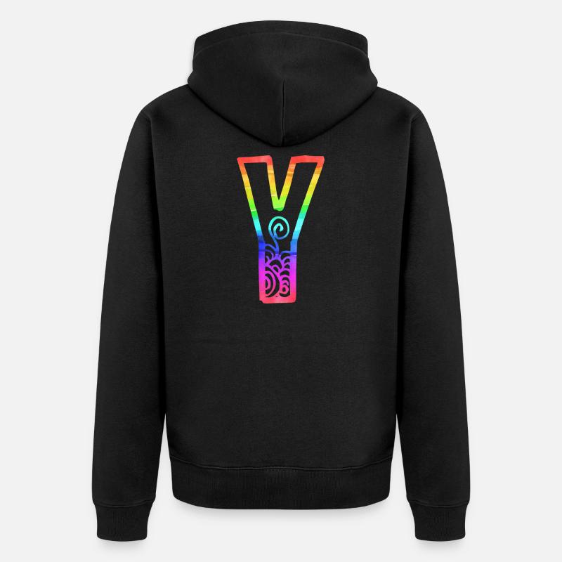 arc en ciel y - Veste à capuche bio Premium Unisexe - noir