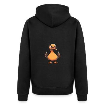 Goose Halloween Animal - Unisex Premium Organic Zip Hoodie - black - Back - Nico (187cm)