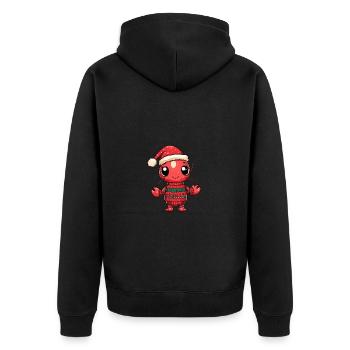 Hummer Krebs Weihnachten Comic - Unisex Premium Bio Zip Hoodie - Schwarz - Hinten - Nico (187cm)