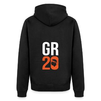 GR20 trek randonnée Corse Gr20 gr 20 GR 20 - Veste à capuche bio Premium Unisexe - noir - Dos - Nico (187cm)