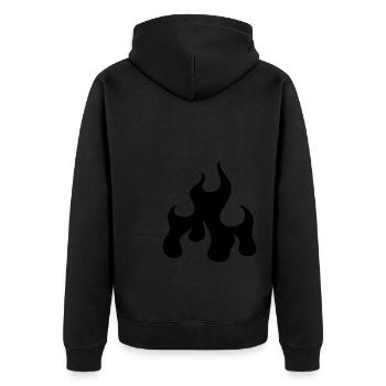 Feu - Veste à capuche bio Premium Unisexe - noir - Dos - Nico (187cm)