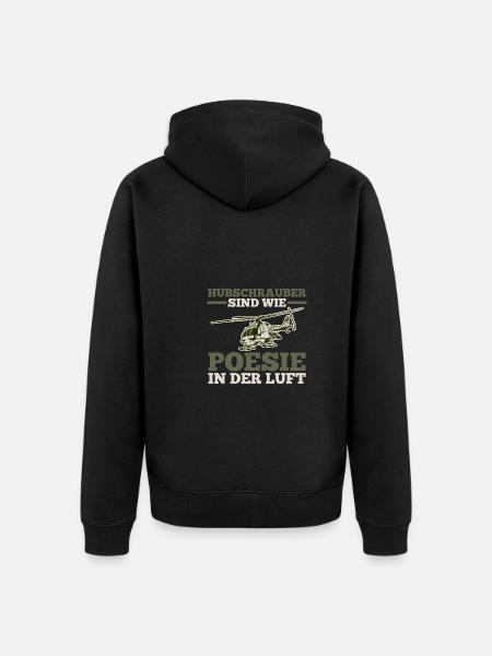 Pilot Helicopter Helicopter - Unisex Premium Organic Zip Hoodie - black