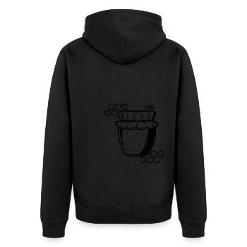 Bee Beekeeper Nature Conservation Honey - Sustainability - Unisex Premium Organic Zip Hoodie - black - Back - Nico (187cm)
