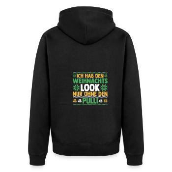 Santa Claus Christmas Ugly Christmas - Unisex Premium Organic Zip Hoodie - black - Back - Nico (187cm)