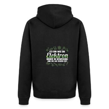 Chemiker Wissenschaft Physik Chemie - Unisex Premium Bio Zip Hoodie - Schwarz - Hinten - Nico (187cm)