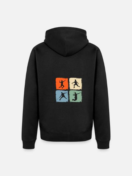 Federball Badminton - Unisex Premium Organic Zip Hoodie - black