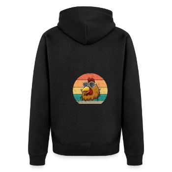 Poules Poule - Veste à capuche bio Premium Unisexe - noir - Dos - Nico (187cm)