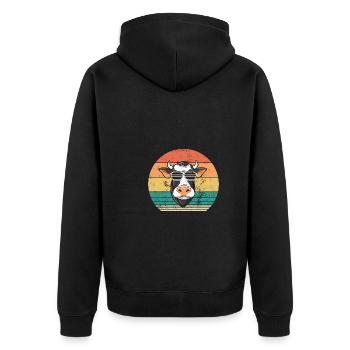 Vache Highland Bovins Vaches - Veste à capuche bio Premium Unisexe - noir - Dos - Nico (187cm)