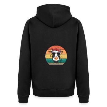 Vache Highland Bovins Vaches - Veste à capuche bio Premium Unisexe - noir - Dos - Nico (187cm)