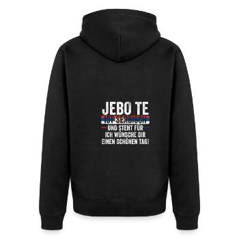 Serbe Serbe Serbie - Veste à capuche bio Premium Unisexe - noir - Dos - Nico (187cm)