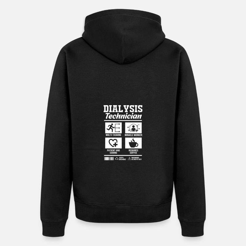 Technicien en dialyse - Veste à capuche bio Premium Unisexe - noir