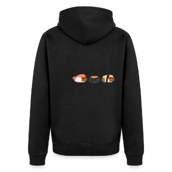 Guinea Pig Sushi Roll Pet Japanese - Unisex Premium Organic Zip Hoodie - black - Back - Nico (187cm)