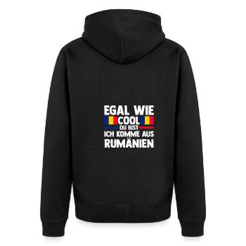 Roumain Roumanie Roumanie - Veste à capuche bio Premium Unisexe - noir - Dos - Nico (187cm)