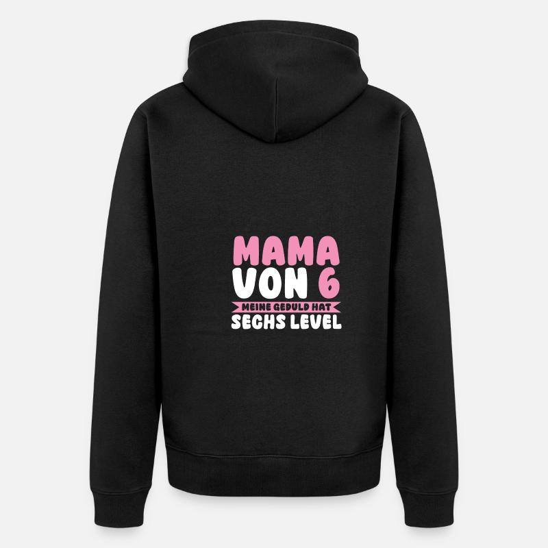 Maman de 6 enfants - Veste à capuche bio Premium Unisexe - noir