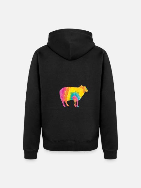 Schäfer Schaf - Unisex Premium Bio Zip Hoodie - Schwarz