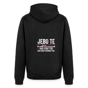 Serbe Serbe Serbie - Veste à capuche bio Premium Unisexe - noir - Dos - Nico (187cm)