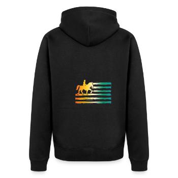 Cheval - Veste à capuche bio Premium Unisexe - noir - Dos - Nico (187cm)