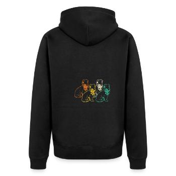 Border Collie - Veste à capuche bio Premium Unisexe - noir - Dos - Nico (187cm)