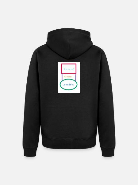 Antwort - Unisex Premium Bio Zip Hoodie - Schwarz