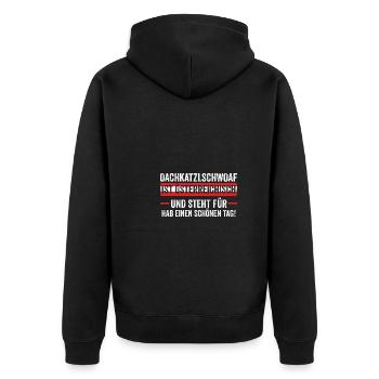 Austrians Austria - Unisex Premium Organic Zip Hoodie - black - Back - Nico (187cm)