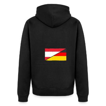 Austrians Germany Austria - Unisex Premium Organic Zip Hoodie - black - Back - Nico (187cm)