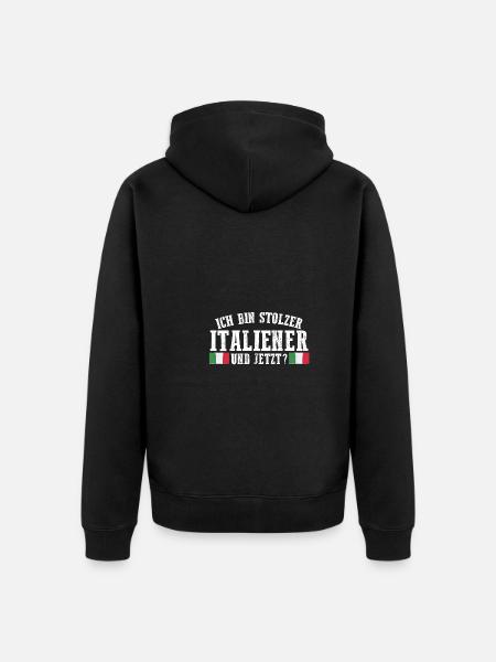 Italians Italy - Unisex Premium Organic Zip Hoodie - black