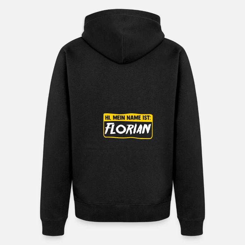 Florian - Unisex Premium Bio Zip Hoodie - Schwarz