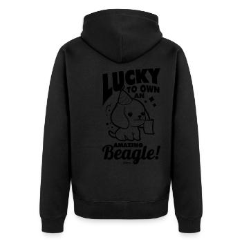 Beagle Dog Kids Cadeau - Veste à capuche bio Premium Unisexe - noir - Dos - Nico (187cm)