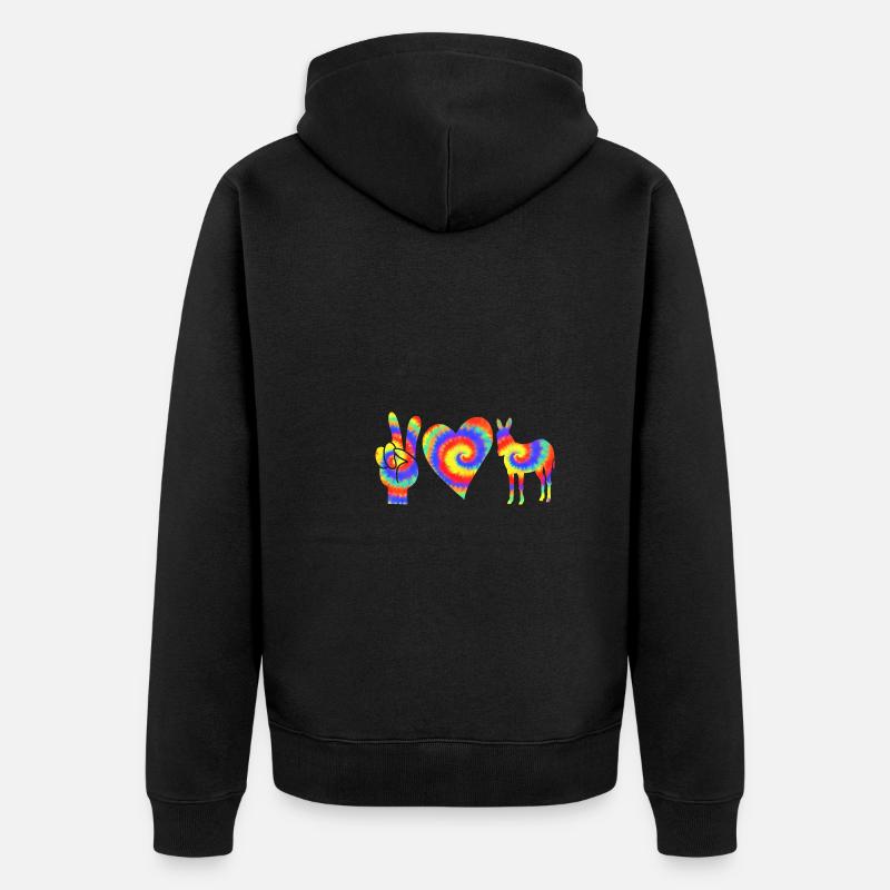 Esel - Unisex Premium Bio Zip Hoodie - Schwarz