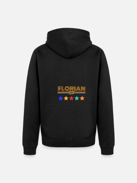 Florian - Veste à capuche bio Premium Unisexe - noir