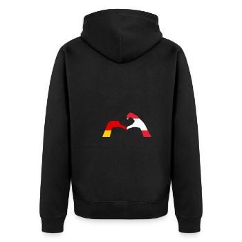 Austrians Germany Austria - Unisex Premium Organic Zip Hoodie - black - Back - Nico (187cm)