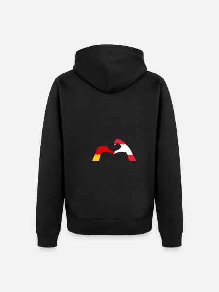Austrians Germany Austria - Unisex Premium Organic Zip Hoodie - black