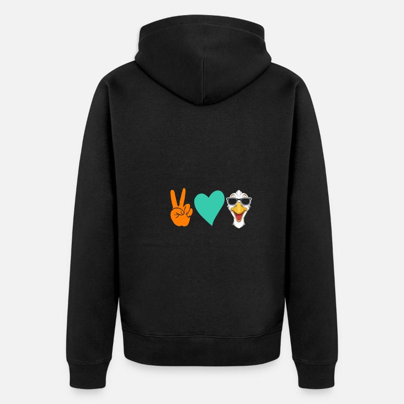 Gans - Unisex Premium Bio Zip Hoodie - Schwarz