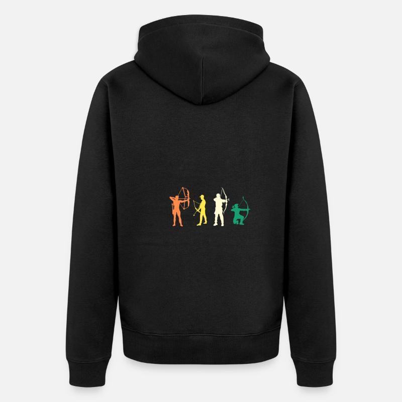 Archer Evolution Archery - Unisex Premium Organic Zip Hoodie - black