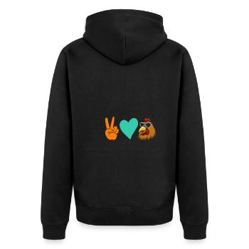 Poules Poule - Veste à capuche bio Premium Unisexe - noir - Dos - Nico (187cm)