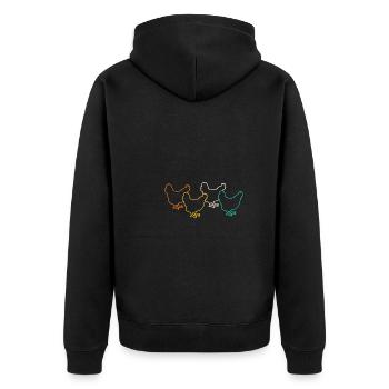 Poules Poule - Veste à capuche bio Premium Unisexe - noir - Dos - Nico (187cm)