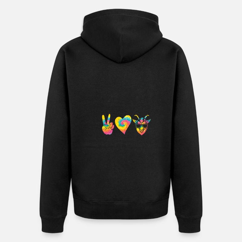 Chèvres - Veste à capuche bio Premium Unisexe - noir